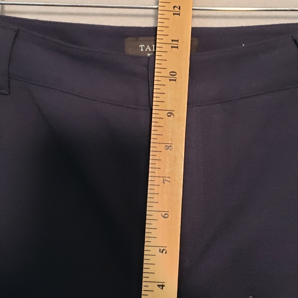 Talbots Women 16WP Heritage Pants Navy Blue Straight Leg Career Stretch - Picture 6 of 12